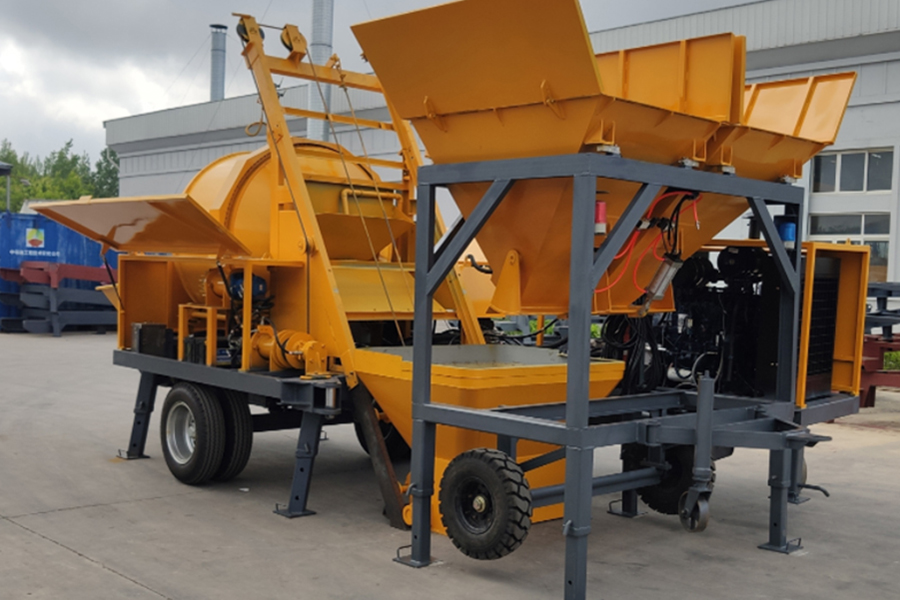 Concrete pump with batching machine for sale-Henan Hengyuan