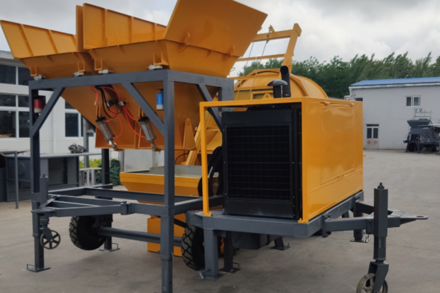 Concrete pump with batching machine for sale-Henan Hengyuan