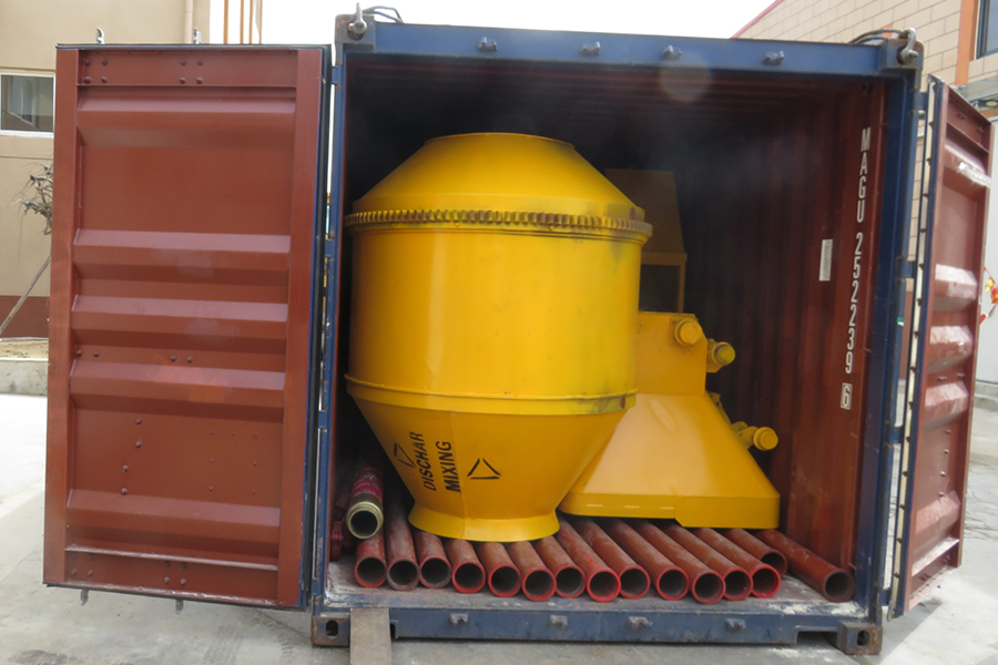 Motor driven concrete mixing pump delivery-Henan Hengyuan