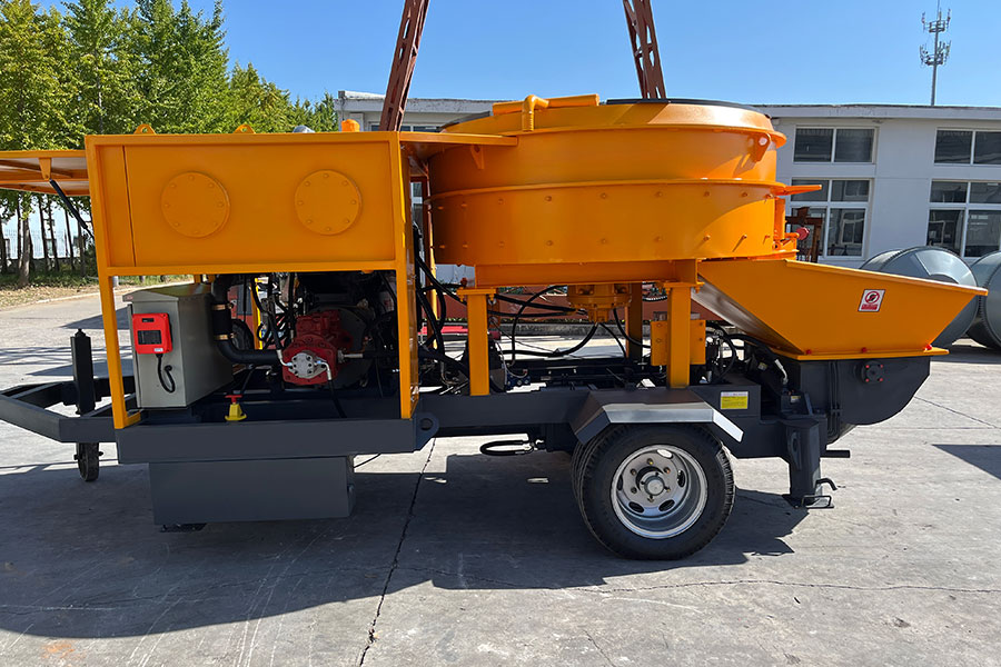 Concrete pump with pan mixer for Sale-Henan Hengyuan