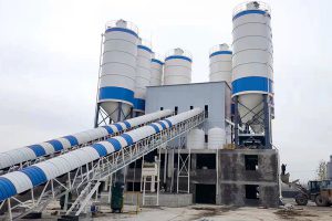 Stationary belt conveyor concrete batching plant for sale - Henan Hengyuan