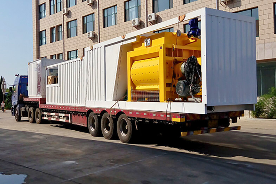 Containerized concrete batching plant delivery-Henan Hengyuan