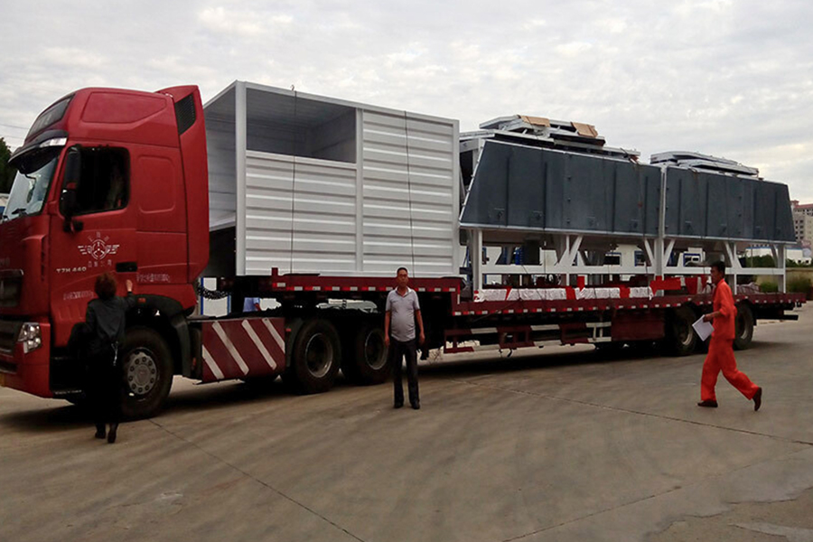 Containerized concrete batching plant delivery-Henan Hengyuan