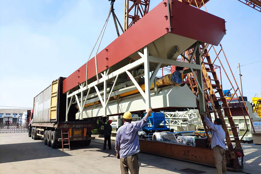 Belt conveyor concrete batching station delivery site-Henan Hengyuan