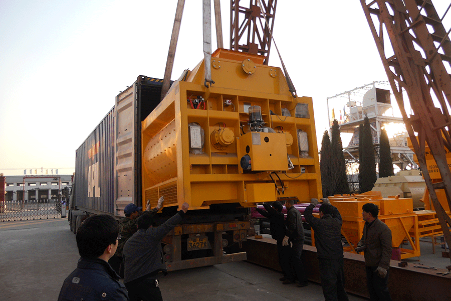 Hopper concrete batching plant delivery site-Henan Hengyuan