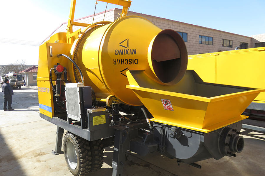 Electric motor powered concrete mixing pump professional manufacturer, various capacity concrete mixing pumps for sale-Henan Hengyuan