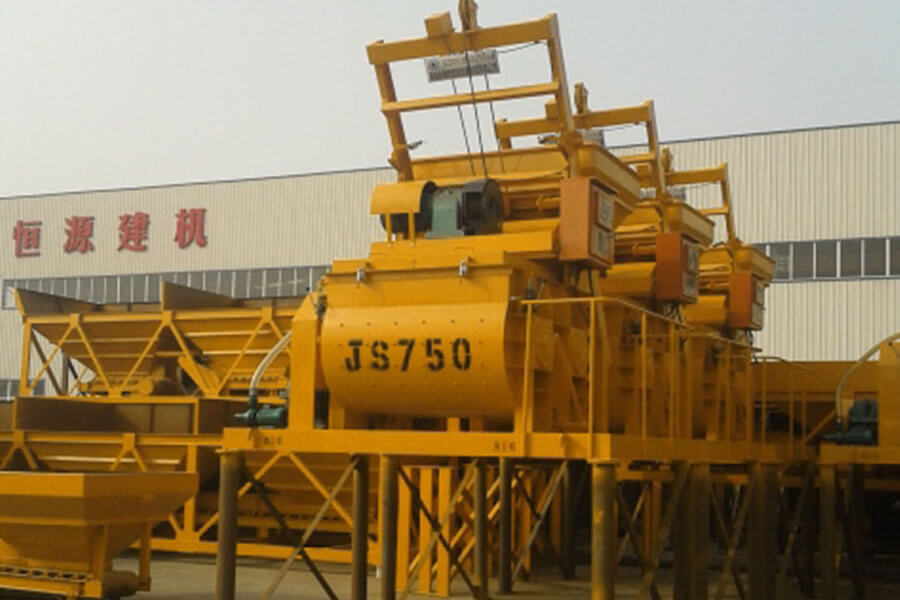 Electric twin-shaft concrete mixers-Henan Hengyuan