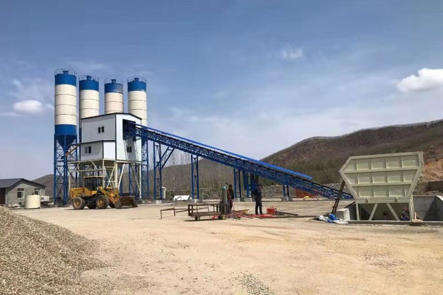 Concrete batching plant work site, concrete batching plant case - Henan Hengyuan