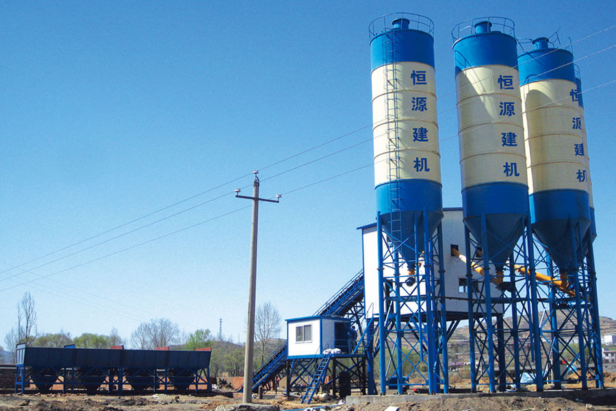 Concrete batching plant work site, concrete batching plant case - Henan Hengyuan