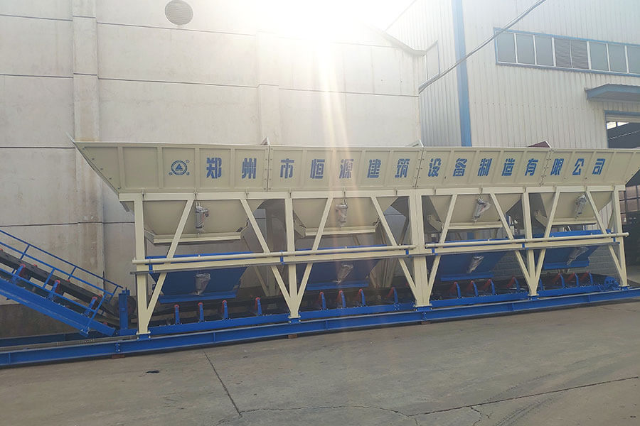 Fixed silo concrete aggregate batching machine finished product display - Henan Hengyuan