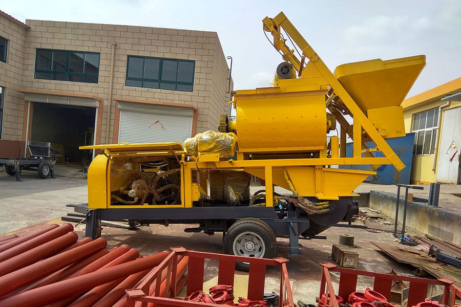 Twin-shaft concrete mixer pump-Henan Hengyuan