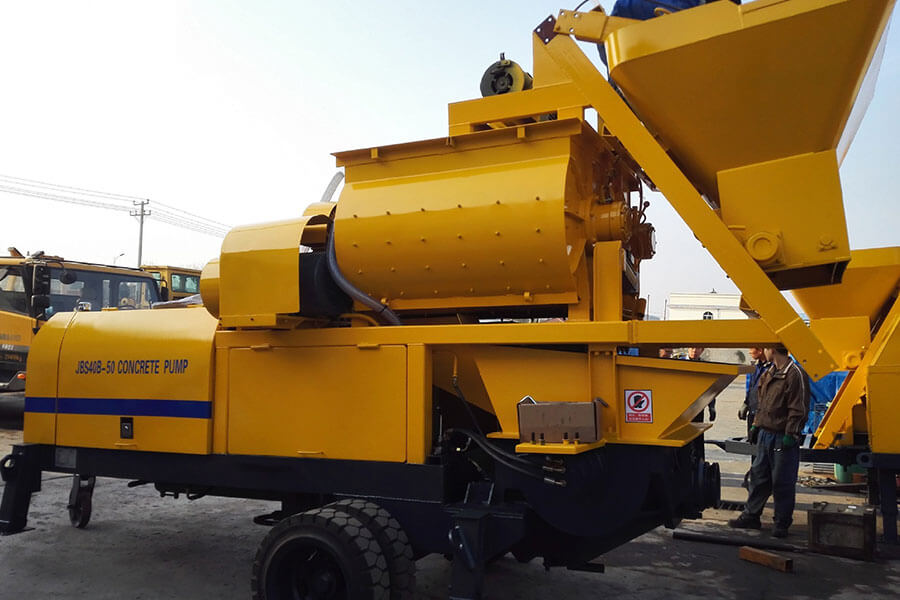 Twin-shaft concrete mixer pump-Henan Hengyuan