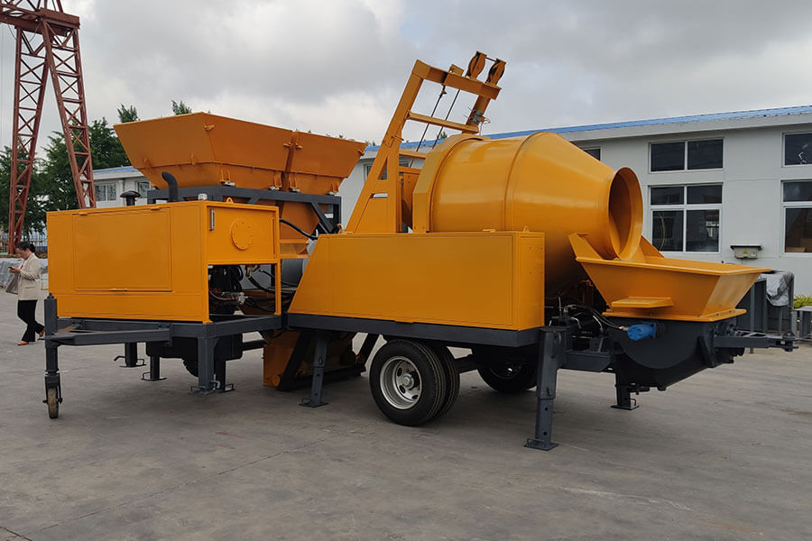 Concrete mixing pump equipment with batching machine for sale, various styles of concrete mixing pumps for sale - Henan Hengyuan