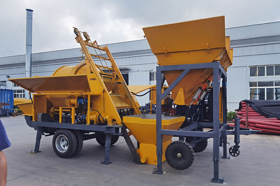 Concrete mixer pump with batching machine-Henan Hengyuan