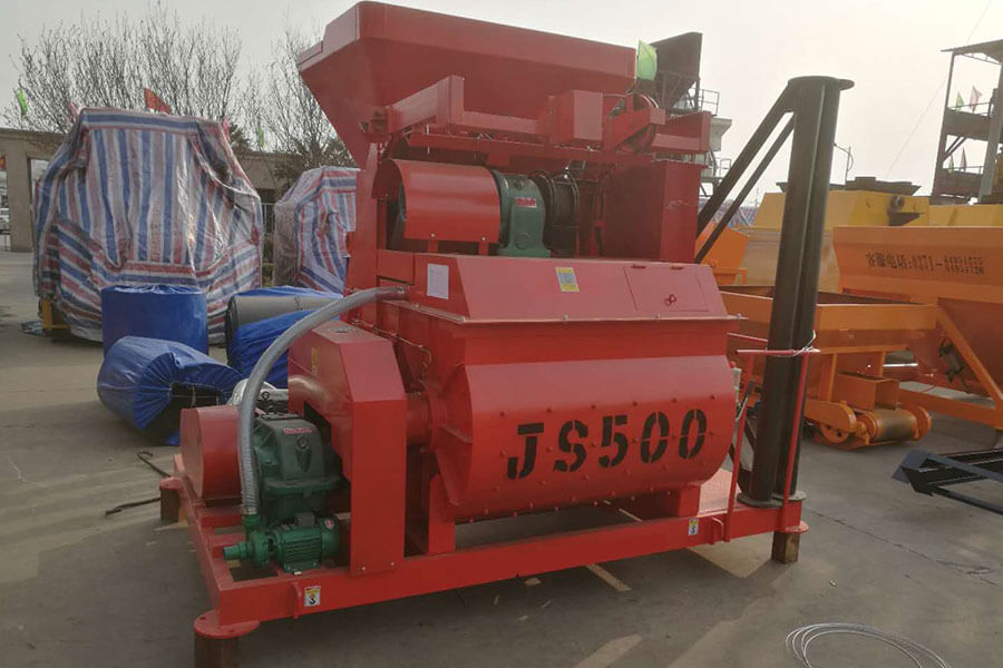 Motor Powered Twin Shaft Concrete Mixer, Concrete Mixer Manufacturer - Henan Hengyuan