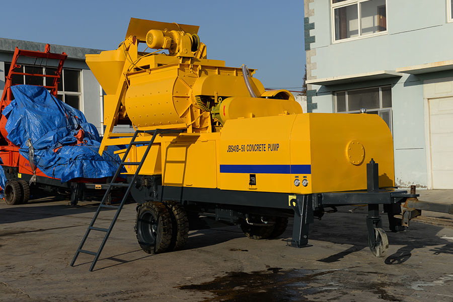 Twin Shaft Concrete Mixer Pump, Concrete Mixer Pump Manufacturer - Henan Hengyuan