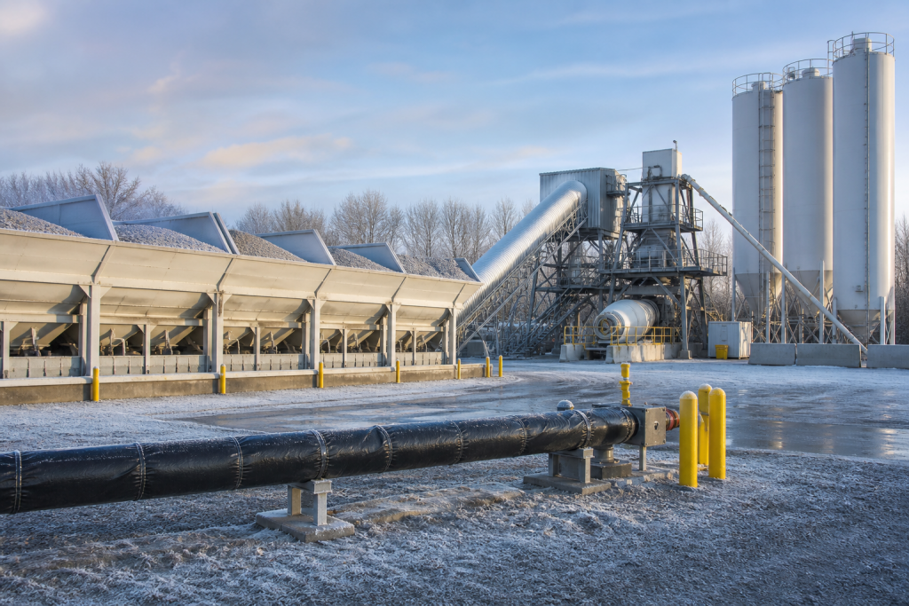 Cold-Weather Concrete Batching Plant